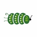 Minimalistic Green Caterpillar Logo Vector Design
