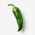 Minimalistic Green Chili Pepper: Iconic Oversized Object In Uhd