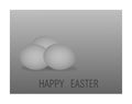 A minimalistic grey Happy Easter card