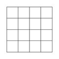 Minimalistic Grid Planner Template with Empty Squares