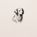 Minimalistic Handdrawn Dog Breeder Logo Royalty Free Stock Photo