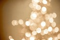 Minimalistic holiday lights with warm blurred bokeh for festive decoration