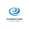 Minimalistic hurricane logo template isolated white background