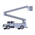 Bucket crane truck vehicle icon Royalty Free Stock Photo