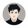 Minimalistic Icon Of Mr. Matsuda: A Stylized And Relatable Feminist Personality Royalty Free Stock Photo