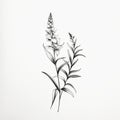 Minimalistic Ink Drawing Of A Botanical Campanula Poscharskyana Flower Royalty Free Stock Photo