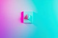 Minimalistic interactive toggle switch against vibrant gradient background
