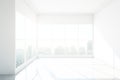 Minimalistic interior with city view Royalty Free Stock Photo