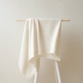 Minimalistic Ivory Ribbed Baby Blanket By Draesda