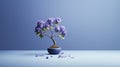 Minimalistic Japanese Lilac Tree Sculpted In Zbrush Royalty Free Stock Photo