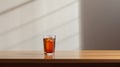 Minimalistic Japanese Style: Iced Tea On Wooden Table