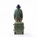 Minimalistic Japanese Style: Thomas With Green Suitcase