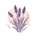 Minimalistic Lavender Vector Graphic