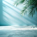 Minimalistic Light Background with Shadowed Foliage Royalty Free Stock Photo