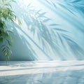 Minimalistic Light Background with Shadowed Foliage Royalty Free Stock Photo