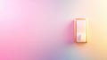 Minimalistic light switch on pastel gradient background for modern decor concepts Royalty Free Stock Photo