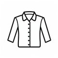 Minimalistic Line Icon Of Blouse - Vector Illustration