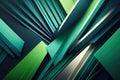 Minimalistic linear design with overlapping lines in cool blue and green hues