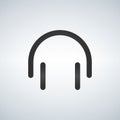 Minimalistic Linear Headset icon. Vector illustration o