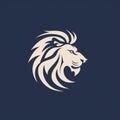 Minimalistic Lion Head Logo With Stylized Details