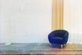 Minimalistic living room, blue armchair toned Royalty Free Stock Photo