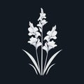 Minimalistic Logo Design: Gladiolus And In Arctic White