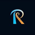 Minimalistic Logo Design For Marketing Agency - Blended R Letters Royalty Free Stock Photo