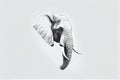 minimalistic logo of elephant head profile on white background Royalty Free Stock Photo