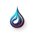 minimalistic logo emblem symbol water drop on white background Royalty Free Stock Photo