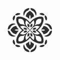 Minimalistic Mandala Design Icon With Byzantine-inspired Patterns