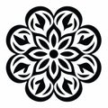 Minimalistic Mandala Design On White Background