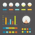 Minimalistic modern infographic folder with pie ch