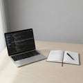 Minimalistic and modern suggesting a workspace for programming Royalty Free Stock Photo