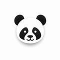 Minimalistic Panda Animal Head Icon Design