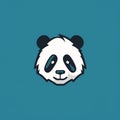 Minimalistic Panda Logo In 2d Vector Icon Style