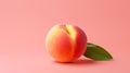Minimalistic Peach: Vibrant Zbrush Art With Subtle Irony