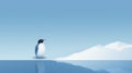 Minimalistic Penguin: A Soft Gradient 8k Resolution Background