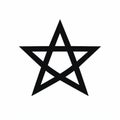 Minimalistic Pentagram In Neo-pop Style On White Background