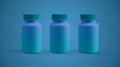 Medicine or pills modern plastic containers front view Royalty Free Stock Photo