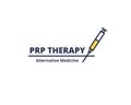 Minimalistic PRP Therapy badge concept on white