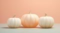 Minimalistic Pumpkins on Pale Gradient Background AI Generated