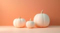 Minimalistic Pumpkins on Pale Gradient Background AI Generated