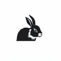 Minimalistic Rabbit Logo In 2d Vector Icon Style