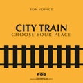 Minimalistic Railway Banner. Travel by City Train.