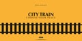 Minimalistic Railway Banner. Travel by City Train.
