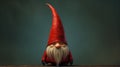 Minimalistic Red Gnome With Distinctive Character Design