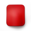 Minimalistic Red Square Object With Rounded Corners On A White Background Royalty Free Stock Photo