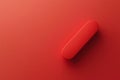 Minimalistic red toggle button on solid background for ui design concepts