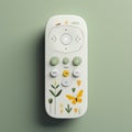Minimalistic Remote Control With Floral And Butterfly Design Royalty Free Stock Photo