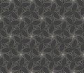 Minimalistic repeating linear flower pattern